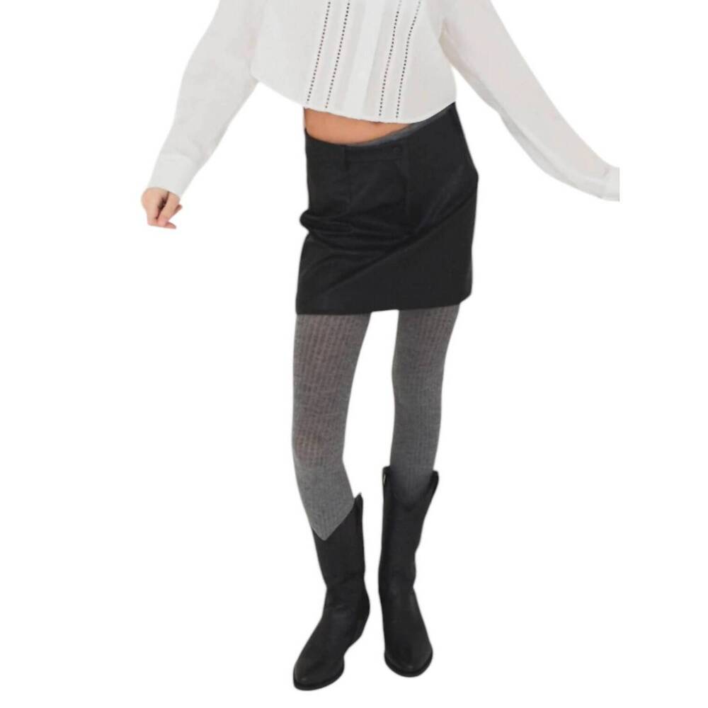 NEW DESIGNERS REMIX maya mini skirt in black